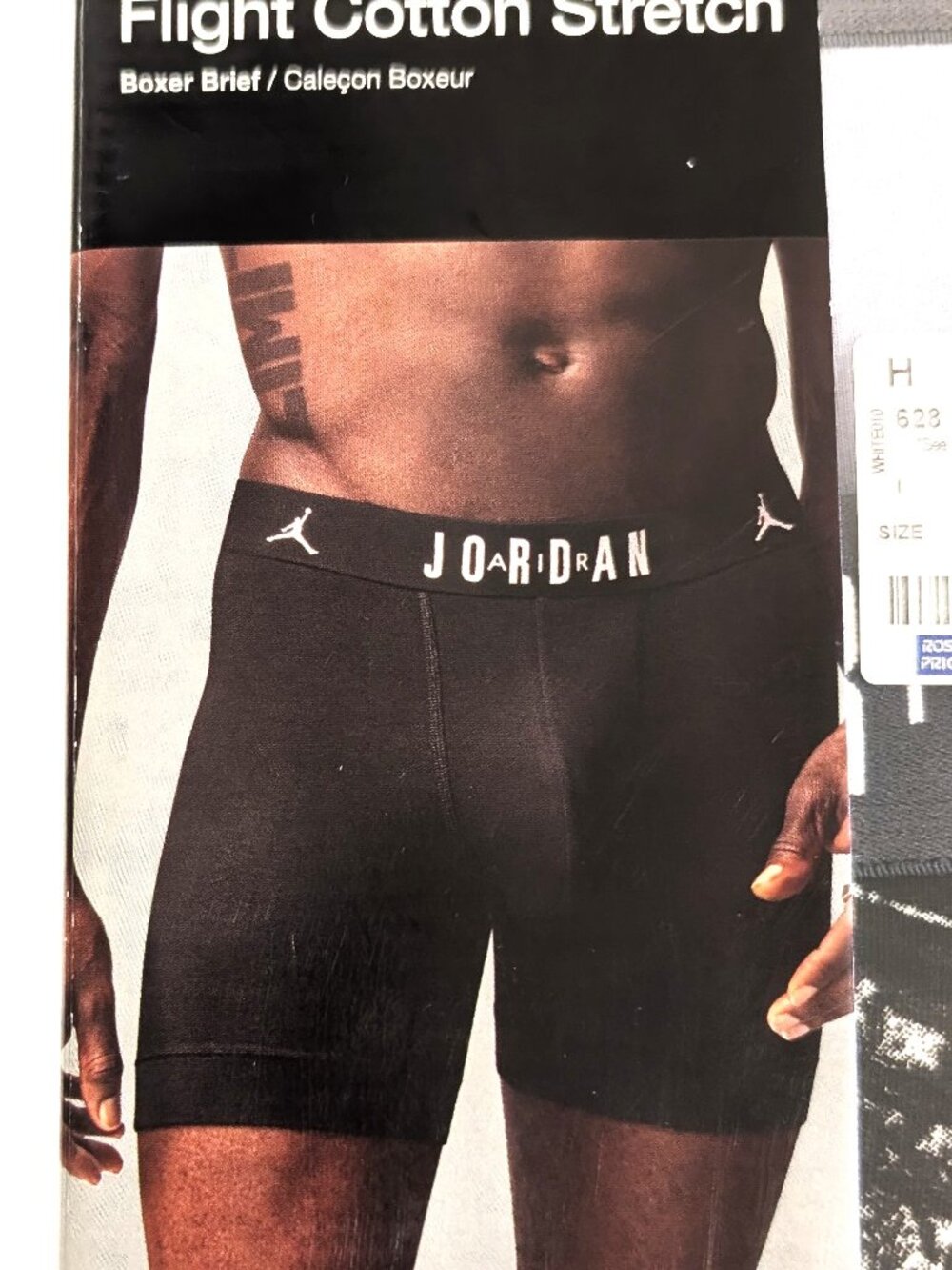 Jordan Flight Cotton Stretch Mens Boxer Briefs 2 Pack Black Breathable Stretch